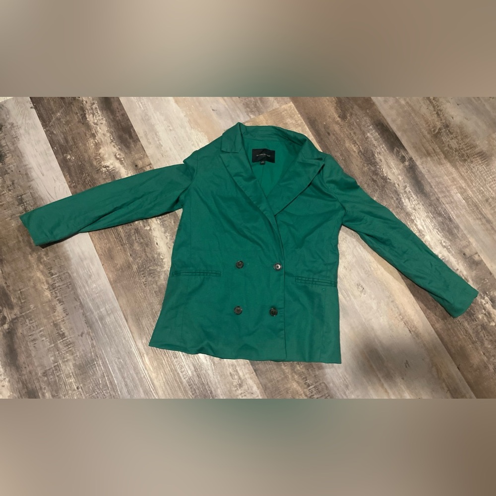 Banana Republic Emerald Green Double-Breasted Blazer